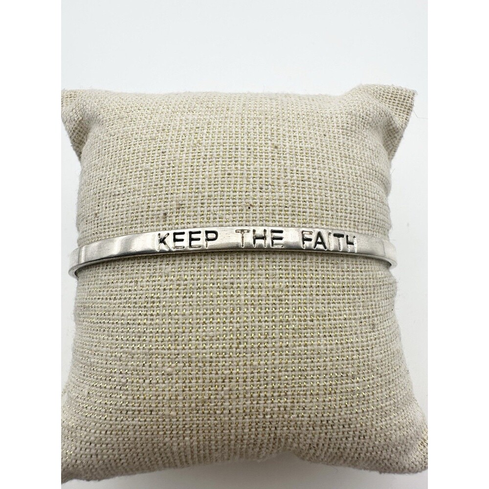 Sterling Silver Keep The Faith Cuff Bracelet